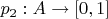 $p_2:A\to [0,1]$