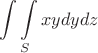 $$\int\int\limits_S xy dydz$$