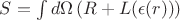 $S = \int d \Omega \left(R+L(\epsilon(r)) \right) $