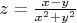 $z=\frac{x-y}{x^2+y^2}$