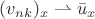 $(v_{nk})_x \rightharpoonup \bar u_x$