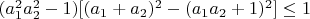 $(a_1^2a_2^2-1)[(a_1+a_2)^2-(a_1a_2+1)^2]\le1$