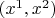 $(x^1,x^2)$