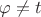 $\varphi \not= t$