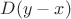 $D(y-x)$