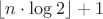 $\lfloor n \cdot \log 2 \rfloor+1 $