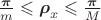 $ \frac{\boldsymbol{\pi}}{ m} \leqslant \boldsymbol{\rho} _{x} \leqslant\frac{\boldsymbol{\pi}}{ M}$ $ \frac{\boldsymbol{\pi}}{ m} \leqslant \boldsymbol{\rho} _{x} \leqslant\frac{\boldsymbol{\pi}}{ M}$