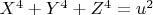 $X^4+Y^4+Z^4=u^2$