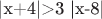 |x+4|>3 |x-8|