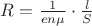 $R=\frac{1}{en\mu}\cdot\frac{l}{S}$