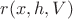 $r(x,h,V)$