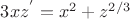 $3xz^{'} = x^{2}+z^{2/3}$