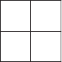 $$\begin{picture}(50,50)
\put(0,0){\line(0,0){50}}
\put(25,0){\line(0,0){50}}
\put(50,0){\line(0,0){50}}
\put(0,0){\line(1,0){50}}
\put(0,25){\line(1,0){50}}
\put(0,50){\line(1,0){50}}
\end{picture}$$