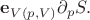 $\mathbf{e}_{V(p,V)}\partial_p S.$ $\mathbf{e}_{V(p,V)}\partial_p S.$