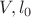 $V,l_0$