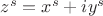 $z^s=x^s+iy^s$