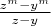 $\frac{z^m-y^m}{z-y}