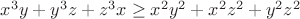 $x^3y+y^3z+z^3x \ge x^2y^2+x^2z^2+y^2z^2$