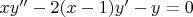 $xy''-2(x-1)y'-y=0$