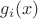 $g_{i}(x)$ $g_{i}(x)$