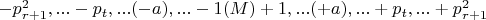 $-p_{r+1}^2,...-p_t,...(-a),...-1(M)+1,...(+a),...+p_t,...+p_{r+1}^2$