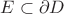 $E\subset\partial D$