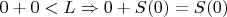 $0+0<L\Rightarrow 0+S(0)=S(0)$