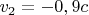 $v_2=-0,9c$