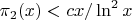 $\pi_2(x)<cx/\ln^2x$