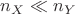 $n_X \ll n_Y$