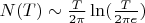 $N(T) \sim \frac {T}{2\pi}\ln (\frac{T}{2\pi e})$