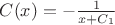 $C(x)=-\frac{1}{x+C_1}$