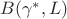 $B(\gamma^{\ast}, L)$ $B(\gamma^{\ast}, L)$
