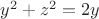 $y^2+z^2=2y$