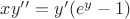 $\Ds  xy&rsquo;&rsquo;=y&rsquo;(e^y-1)$
