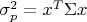$\sigma_p^2=x^T\Sigma x$