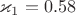 $\varkappa_1 = 0.58 $ $\varkappa_1 = 0.58 $