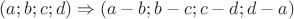 $(a;b;c;d)\Rightarrow (a-b;b-c;c-d;d-a)$