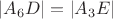 $|A_6D| = |A_3E|$
