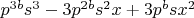 $p^{3b}s^3-3p^{2b}s^2 x+3p^bs x^2$