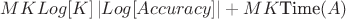 $M K Log[K]\left|Log[Accuracy]\right| + M K \text{Time}(A)$