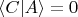 $\langle C | A \rangle = 0$