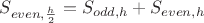 $S_{even,\frac{h}{2}} = S_{odd,h} + S_{even, h}$