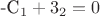 -C_1+3\cdotC_2=0