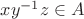 $xy^{-1}z\in A$