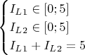 $$
\begin{cases}
I_L_1 \in [0;5]\\
I_L_2 \in [0;5]\\
I_L_1 + I_L_2 = 5
\end{cases}
$$