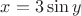 $x=3\sin y$