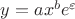 $y=ax^b e^{\varepsilon}$