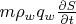 $ m \rho_w q_w \frac{\partial S}{\partial t}$