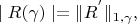 $$
\mid R(\gamma) \mid = \Vert R^{'}\Vert_{1,\gamma},
$$